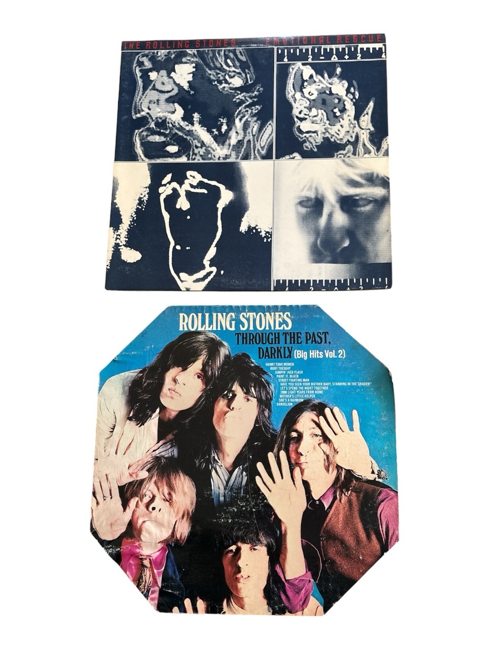 Lot 2 Rolling Stone Vinyl Albums/Records Big Hits Emotional Rescue 1980’s